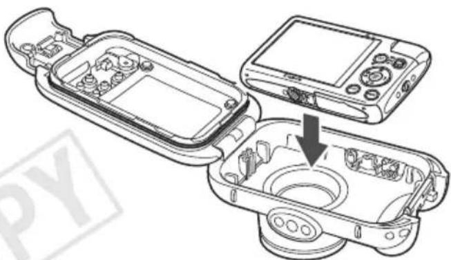 CANON WP-DC37 - Inserting the Camera Into the Case - 1