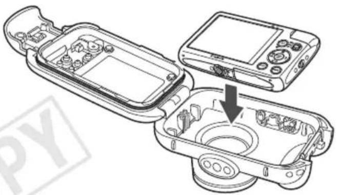 CANON WP-DC37 - Inserimento della fotocamera nella custodia - 1