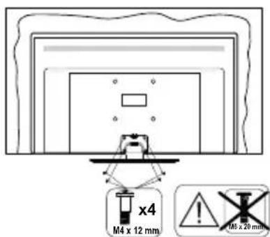 PANASONIC TX-48MZ800E - Τοποθέτηση της βάσης - 3