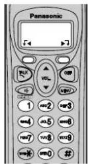 PANASONIC KX-TG2343 - Sélection des caractères pour la saisie des noms - 1