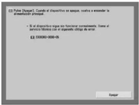 CANON imagePRESS C8000VP - Si se muestra un mensaje en la parte inferior de la pantalla: - 1