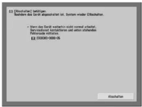 CANON imagePRESS C8000VP - Wenn eine Meldung unten in der Anzeige erscheint: - 1