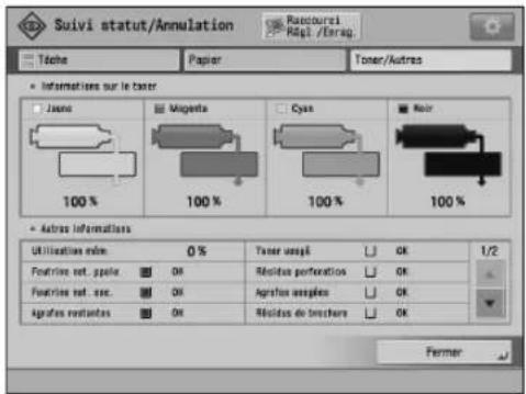CANON imagePRESS C8000VP - Ecran [Toner/Autres] - 1