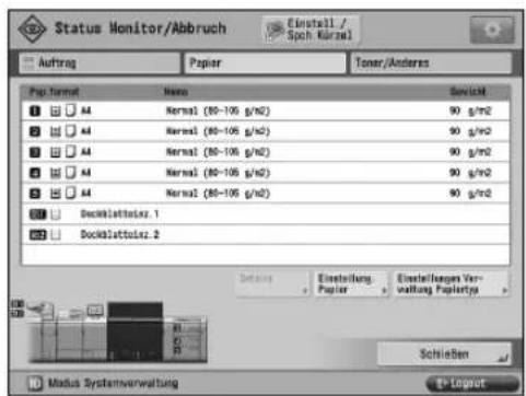 CANON imagePRESS C8000VP - [Papier]-Bildschirm - 1