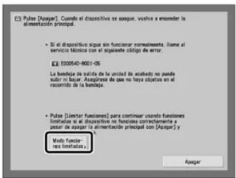 CANON imagePRESS C8000VP - Si se muestra un mensaje en la parte inferior de la pantalla: - 2