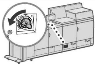 CANON imagePRESS C8000VP - Premere il pulsante di test nella parte posteriore della macchina. - 1