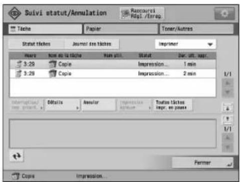 CANON imagePRESS C8000VP - Ecran [Tâche] - 1