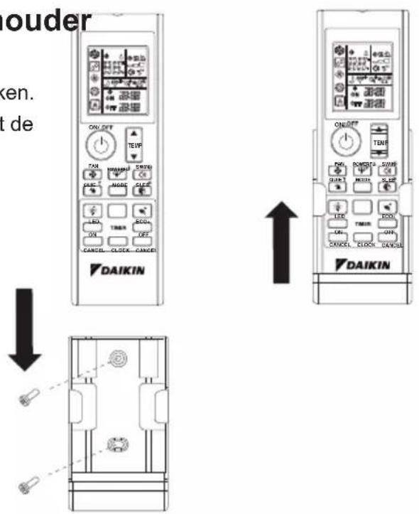 DAIKIN ATXC60BV1B - ■ Om de afstandsbedieninghouder op de muur te bevestigen - 1