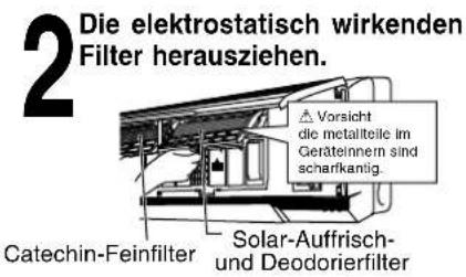 PANASONIC CS-A28BKP5 - Auswechseln der elektrostatisch wirkenden Filter - 2