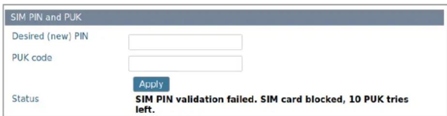 IFM AE9000 - Code PUK de la carte SIM - 1