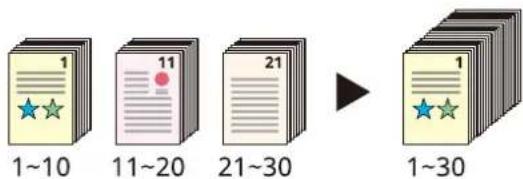 OLIVETTI d-Copia 4524MFplus - Numériser un grand nombre d'originaux en lots séparés et produire un seul travail (Numérisation continue) - 1