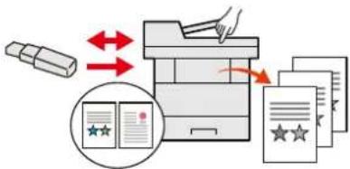 OLIVETTI d-Copia 4524MFplus - Utiliser un lecteur USB (Lecteur USB) - 1