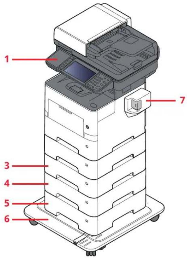 OLIVETTI d-Copia 4524MFplus - Avec les équipements en option installés - 1