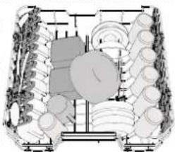 WHIRLPOOL W7F HP33 X - Noad ja muud teravad esemed tuleb paigu- tada teradega allapoole. - 2