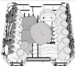 WHIRLPOOL W7F HP33 X - Los cuchillos y otros utensilios con bordes afilados deben colocarse con las hojas hacia abajo. - 2