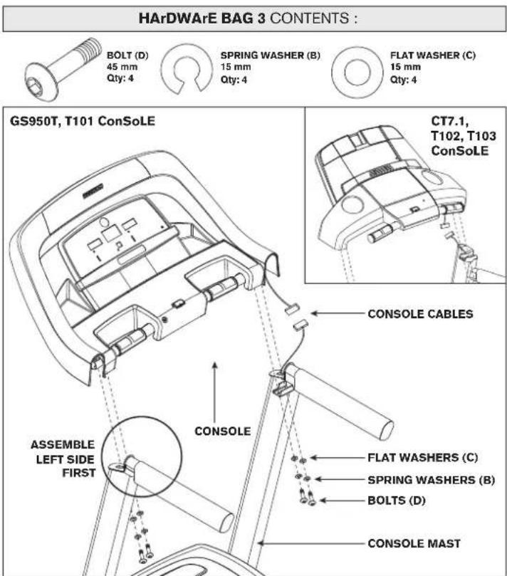 Horizon Fitness CT7.1 - ASSEMBLY STEP 3 - 1