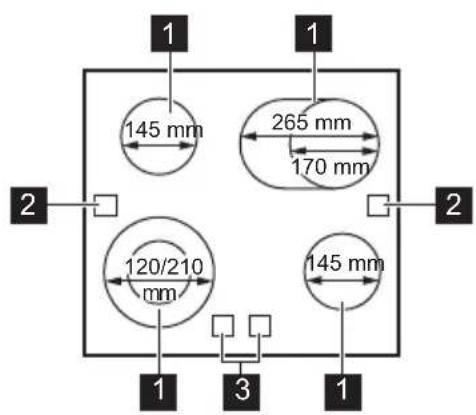 ELECTROLUX LRD6406XK - Disposición de las zonas de cocción - 1