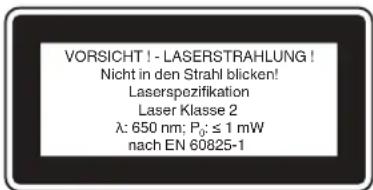 EINHELL BT-SM 2131 Dual - Spezielle Hinweise zum Laser - 1