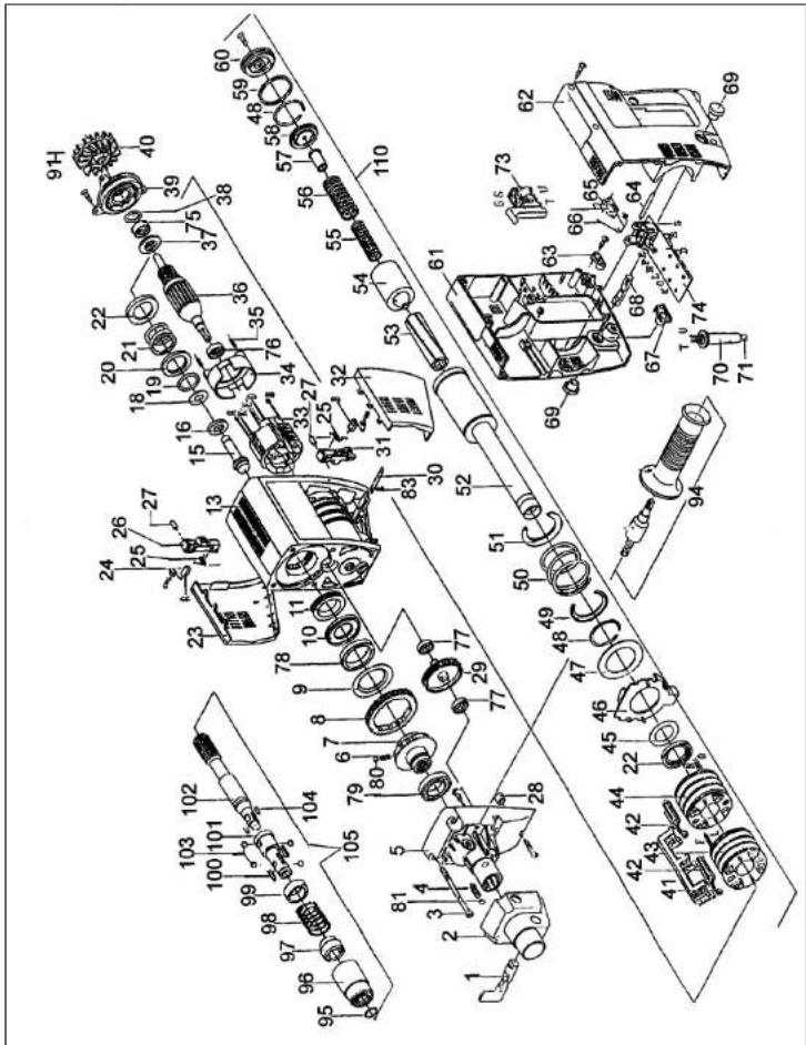 EINHELL EBH 801 - Tænd-sluk - 1