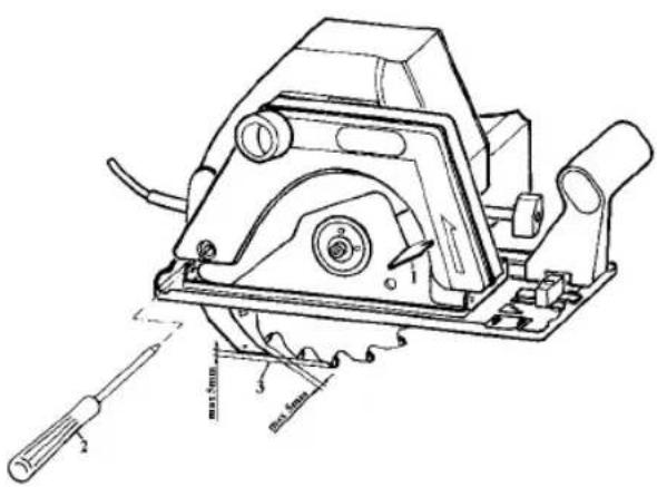 EINHELL HES 200 - Innstilling av sagskoen - 1