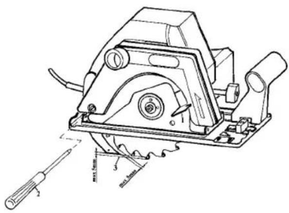 EINHELL HES 200 - Justera sågsko (diagonalsnitt) - 1