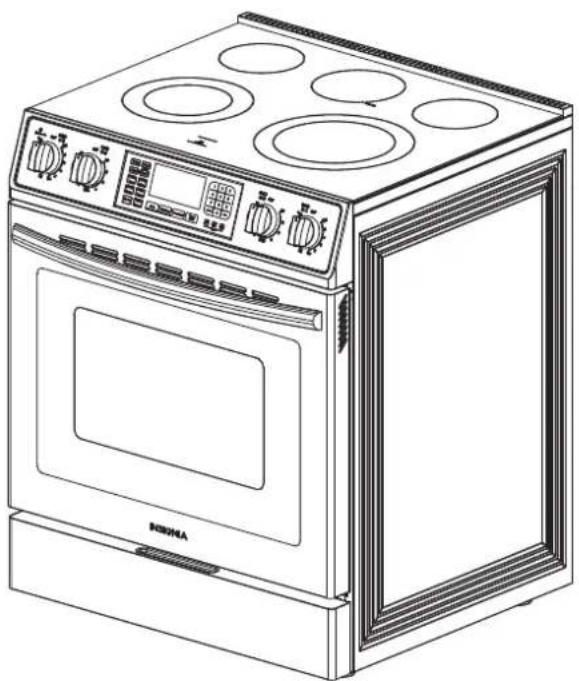 INSIGNIA NS-RGFCES2 - Cuisinière électrique à convection de 136 cm ^3 (4,8 pi ^3 ) avec autonettoyage et friture à convectio - 1