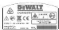 DEWALT DCE089G - Advarselsmærkater - 4