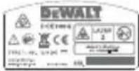 DEWALT DCE089G - Uyarı Etiketleri - 5