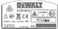 DEWALT DCE089G - Varningsetiketter - 5