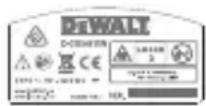 DEWALT DCE089G - Etiquetas de advertencia - 4