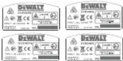 DEWALT DCE089G - Varoitustarrat - 4