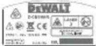 DEWALT DCE089G - Uyarı Etiketleri - 7
