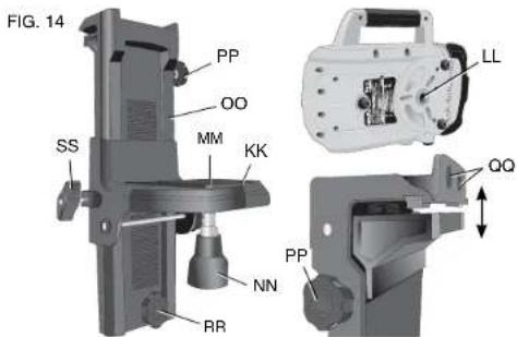 DEWALT DW079 - Using the Laser with a Wall Mount (Fig. 14, 15) - 1