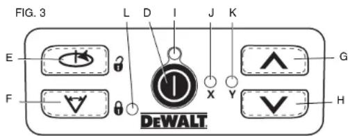 DEWALT DW079 - TURNING THE LASER ON (FIG. 3) - 1