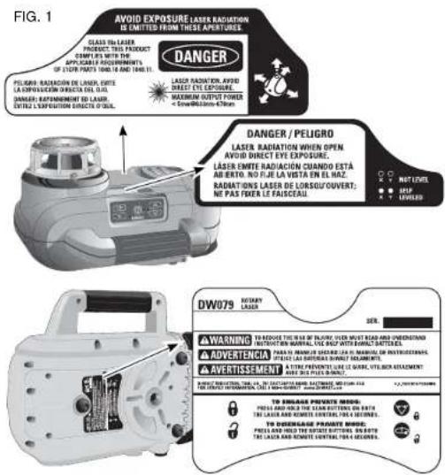 DEWALT DW079 - Safety Instructions for Lasers - 2