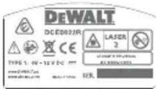DEWALT DCE0822R - Varningsetiketter - 5