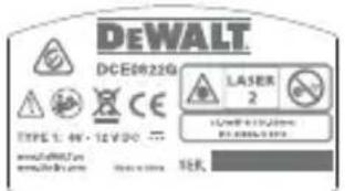 DEWALT DCE0822R - Etichette di avvertenza - 4