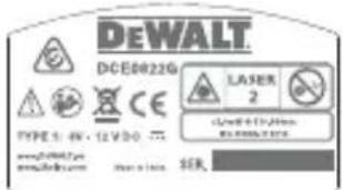 DEWALT DCE0822R - Etiquetas de advertencia - 4