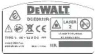 DEWALT DCE0822R - Προειδοποιητικές ετικέτες - 5