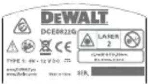 DEWALT DCE0822R - Varoitusmerkit - 3