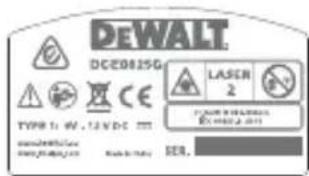 DEWALT DCE085G - Warnetiketten - 4
