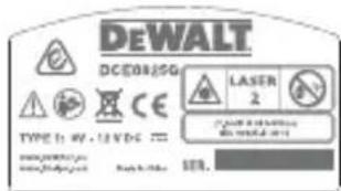 DEWALT DCE085G - Etiquetas de aviso - 4