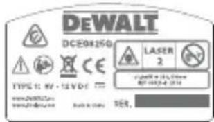 DEWALT DCE085G - Etichette di avvertenza - 4