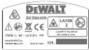 DEWALT DCE085G - Προειδοποιητικές ετικέτες - 5