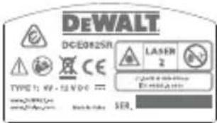DEWALT DCE085G - Etiquetas de advertencia - 5
