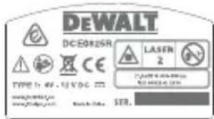 DEWALT DCE085G - Uyarı Etiketleri - 5
