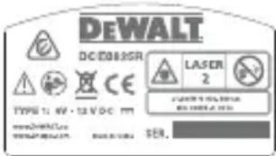 DEWALT DCE085G - Étiquettes d'avertissement - 5