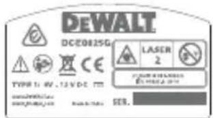 DEWALT DCE085G - Varoitusmerkit - 4