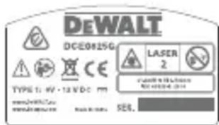 DEWALT DCE085G - Advarselsetiketter - 4