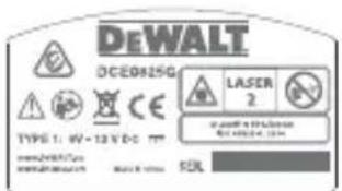DEWALT DCE0825G - Uyarı Etiketleri - 4